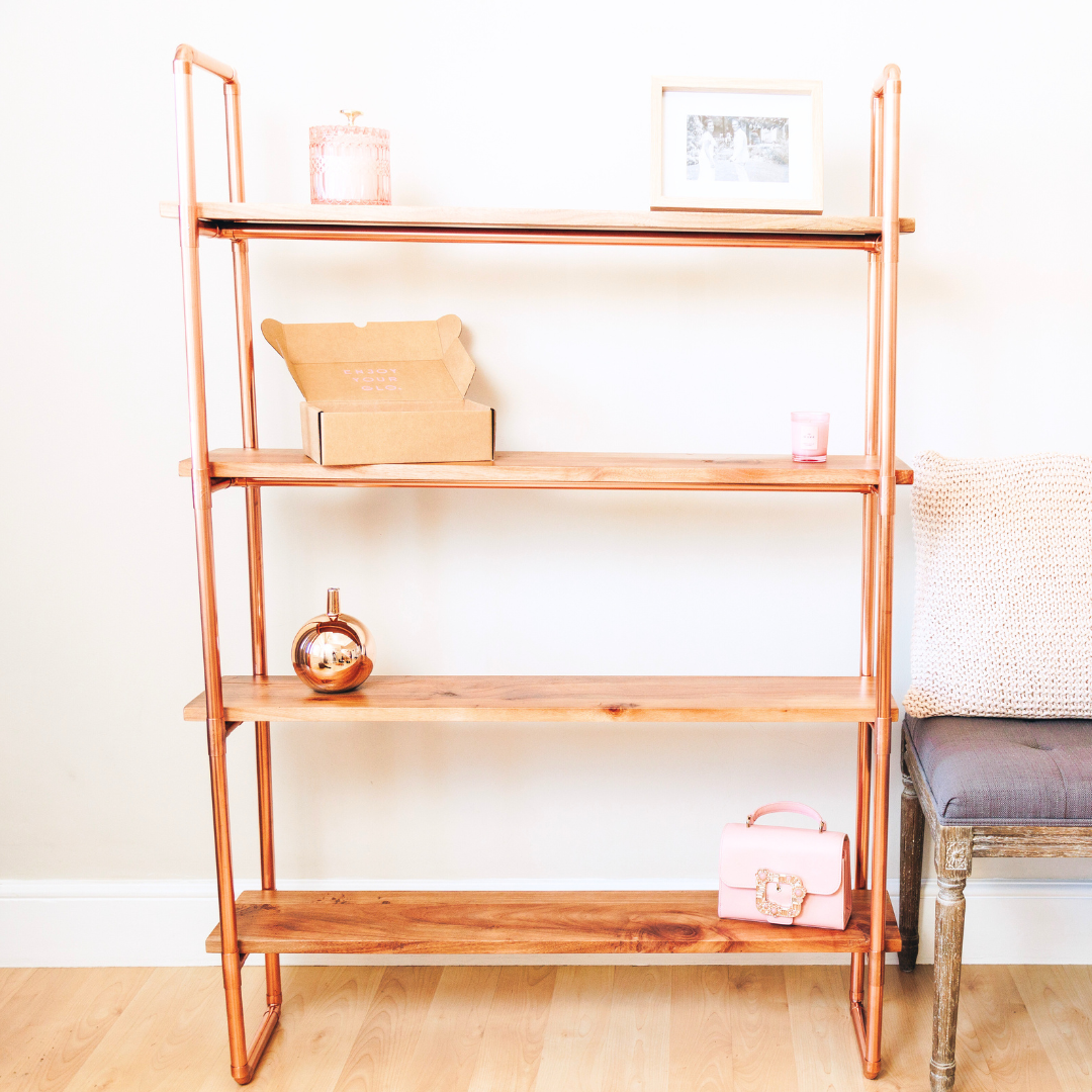 Copper & Blackwood Shelving Unit