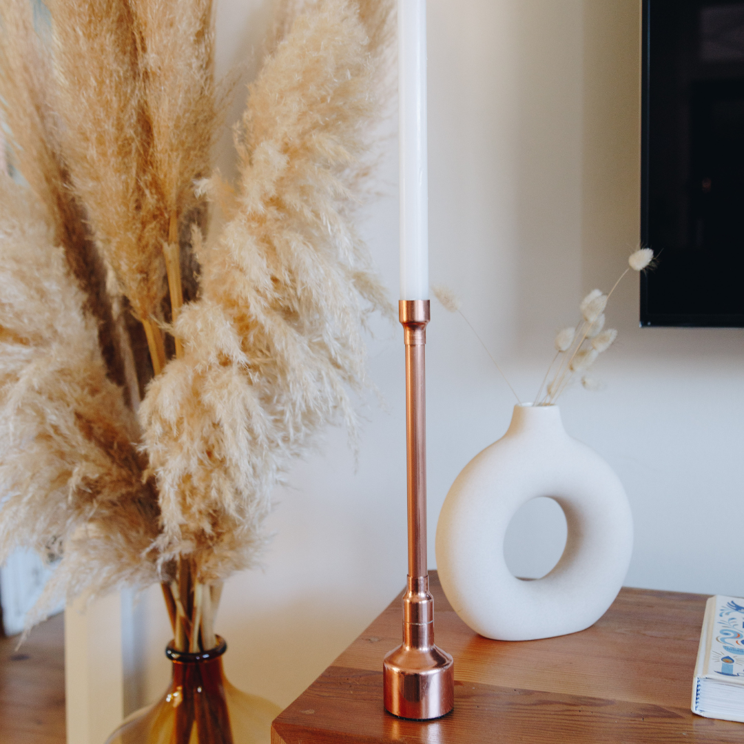 Copper Single Candle Holder