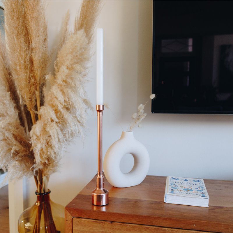 Copper Single Candle Holder