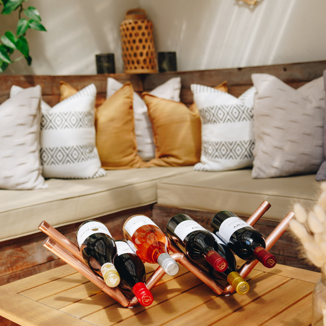 Copper W Wine Rack