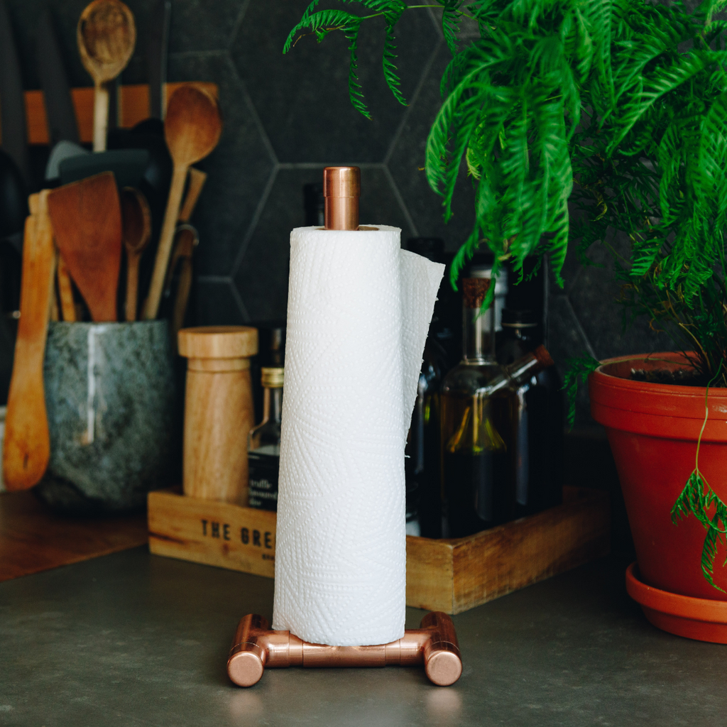 Copper Paper Towel Stand Copptique