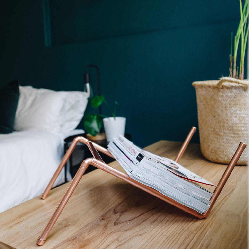 Copper Magazine Rack