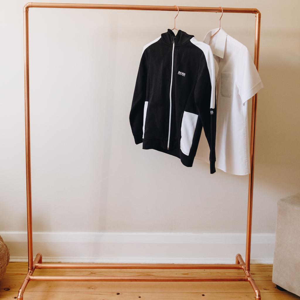 Mini Copper Kids Clothing & Shoe Rail