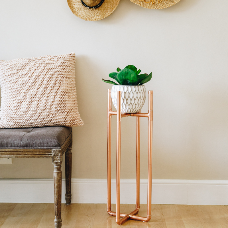Tall Copper Plant Stand