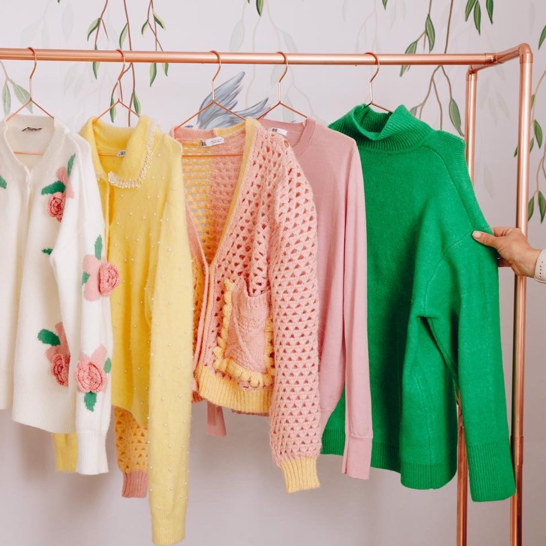 Copper Clothing Rail with Side Rail