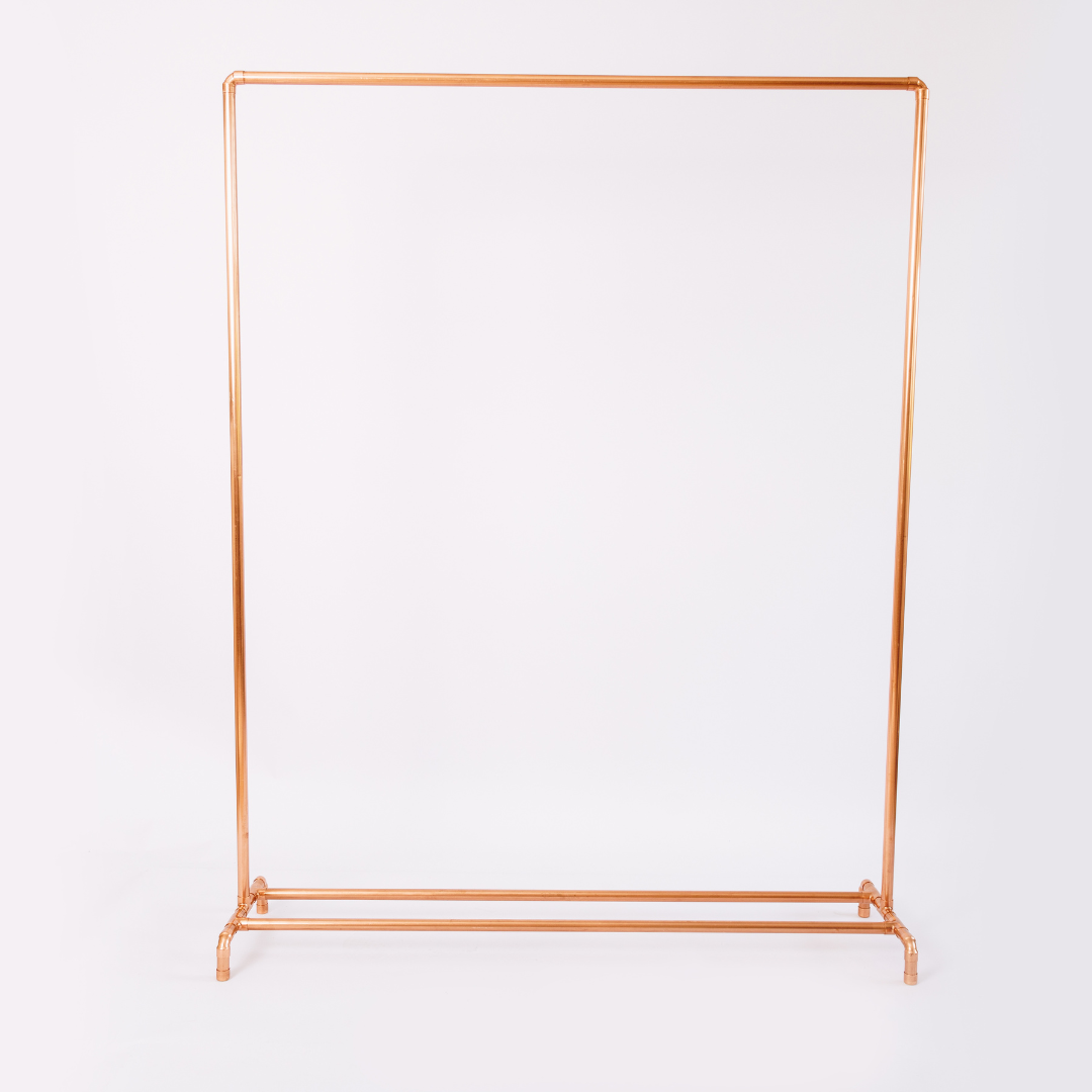 Copper Free Standing Clothing & Shoe Rail