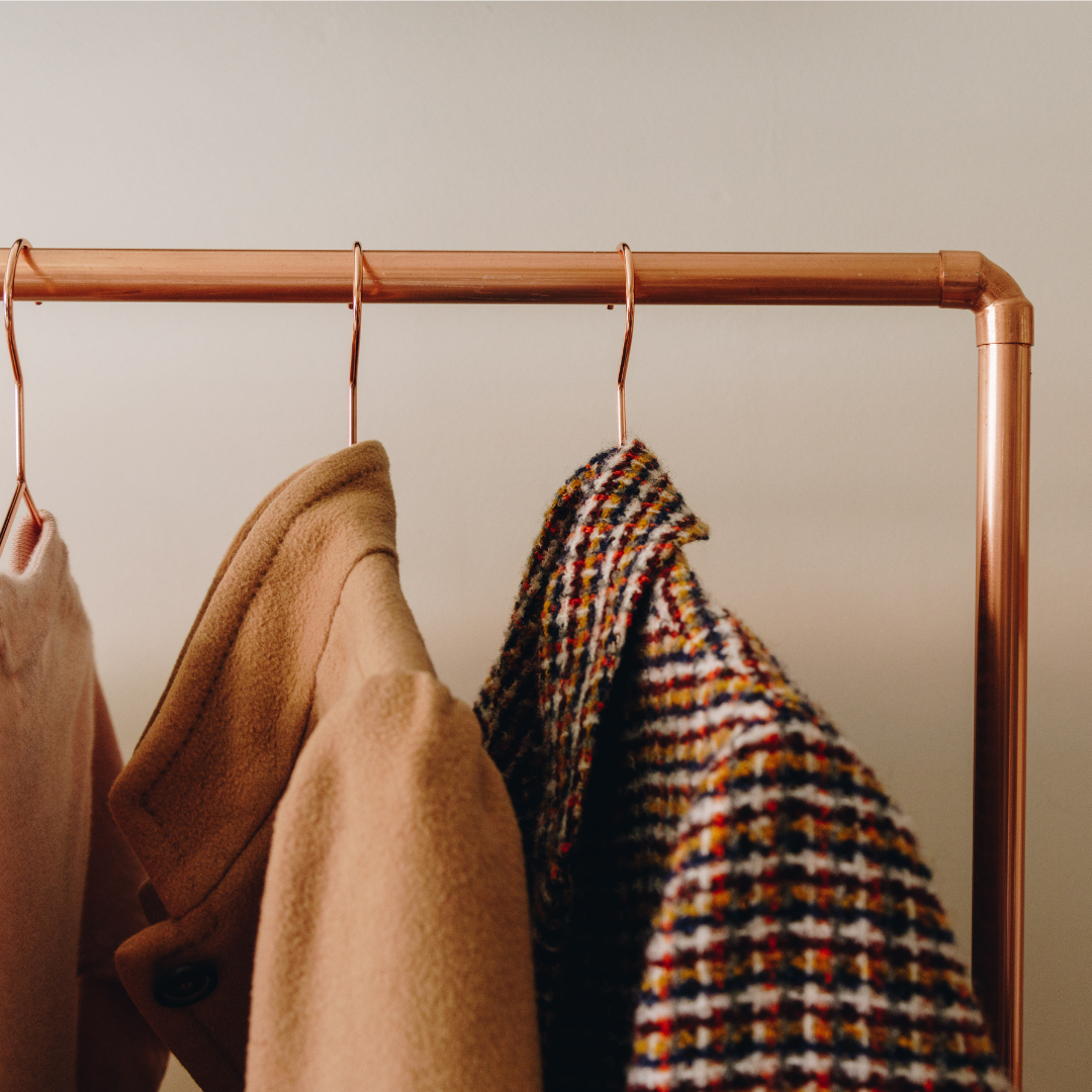 Copper Free Standing Clothing & Shoe Rail