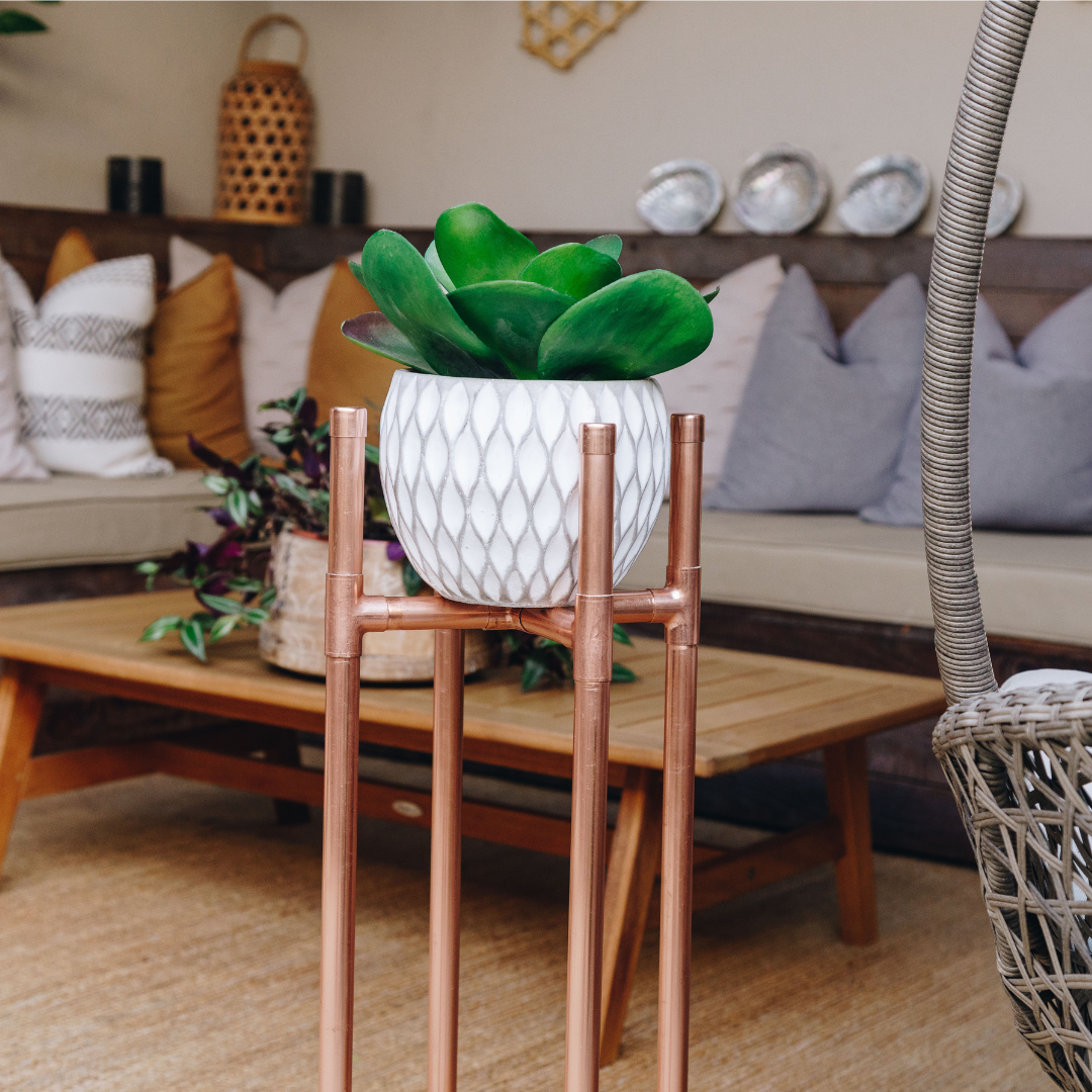 Tall Copper Plant Stand