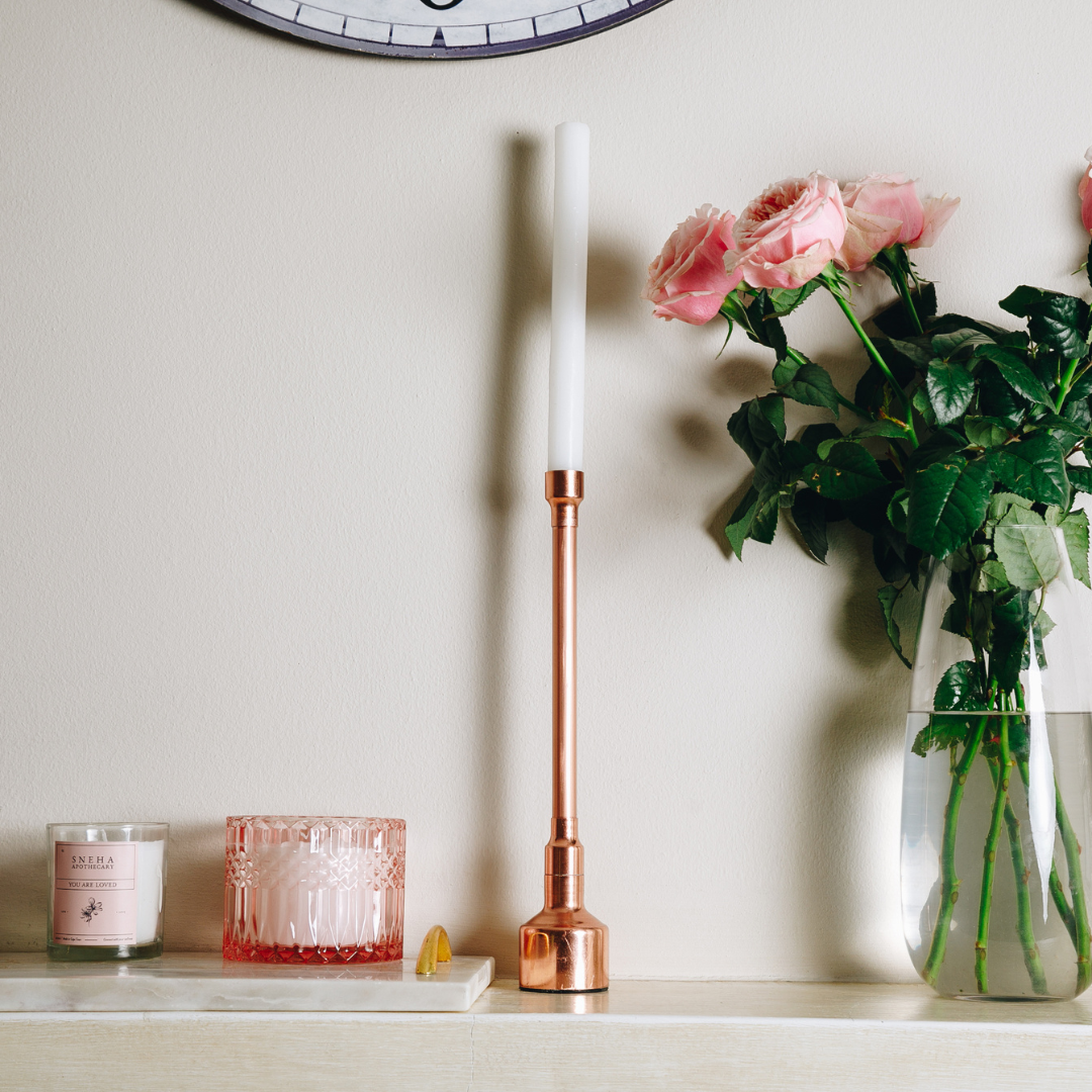 Copper Single Candle Holder