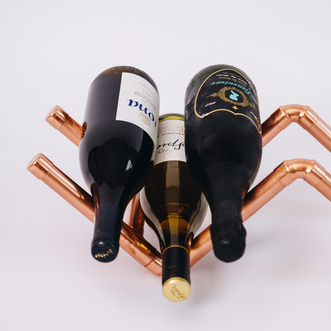 Copper W Wine Rack