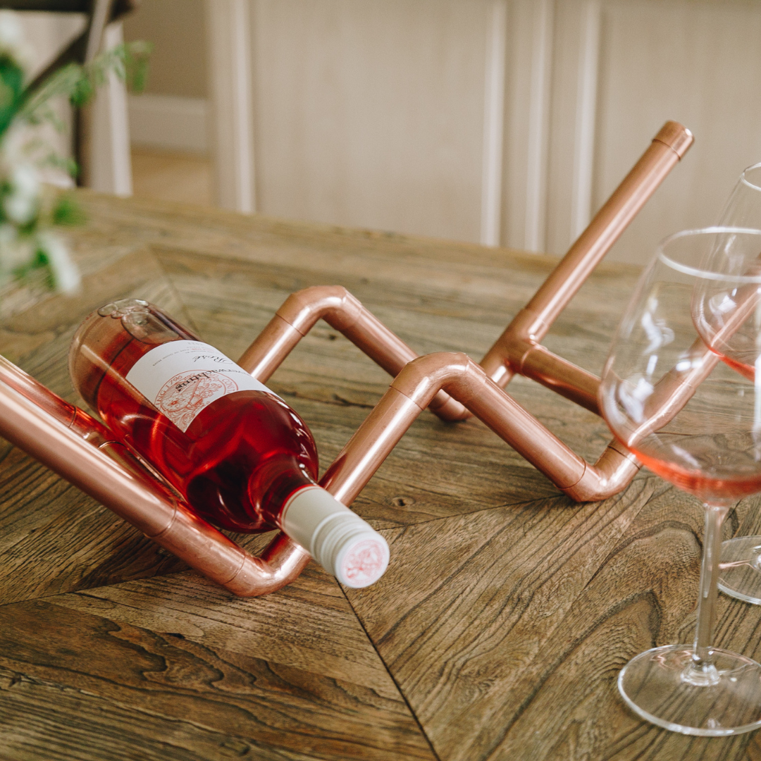 Copper W Wine Rack