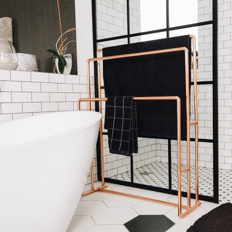 Copper Bathroom Towel Rail