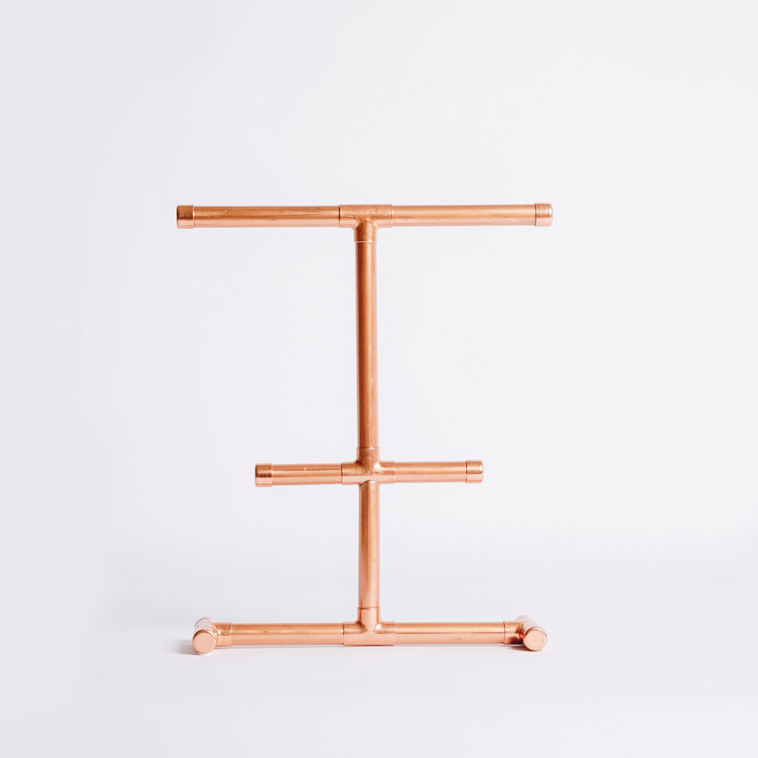 Copper Two Tier Jewellery Stand